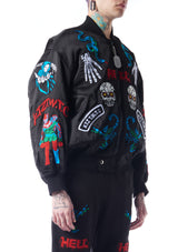 patch-detailed bomber jacket