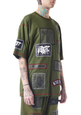 multi-patch T-shirt