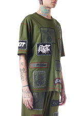 multi-patch unisex T-shirt