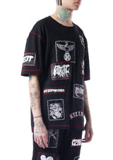 multi-patch unisex T-shirt