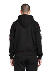 Patch-detailed drawstring hoodie