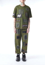 multi-patch unisex T-shirt