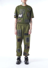 multi-patch track pants