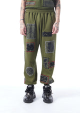 multi-patch track pants
