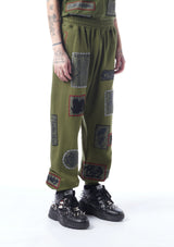 multi-patch track pants