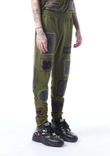 patch-detailed track pants