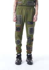 patch-detailed track pants