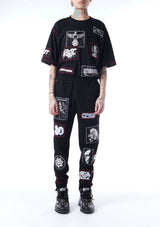patch-detailed track pants