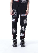 patch-detailed track pants