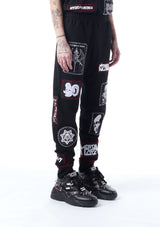 patch-detailed track pants