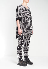 KTZ CAPSULE COLLECTION CHURCH PRINT CREPE KAFTAN T-SHIRT