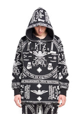 KTZ CAPSULE COLLECTION CHURCH PRINT SIDE ZIP HOODIE