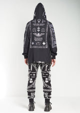 KTZ CHURCH PRINT EMBROIDERED SIDE ZIP HOODIE