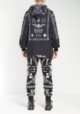 KTZ CHURCH PRINT EMBROIDERED SIDE ZIP HOODIE