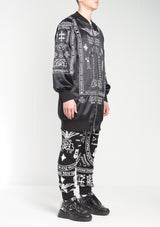 KTZ CHURCH PRINT LONG BOMBER JACKET