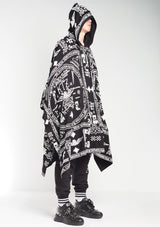 KTZ CAPSULE COLLECTION CHURCH PRINT HOODED PONCHO