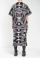 KTZ CAPSULE COLLECTION CHURCH PRINT KAFTAN