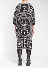 KTZ CAPSULE COLLECTION CHURCH PRINT HOODED KAFTEN