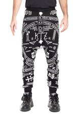 KTZ CHURCH PRINT DROP CROTCH JOGGING TROUSER