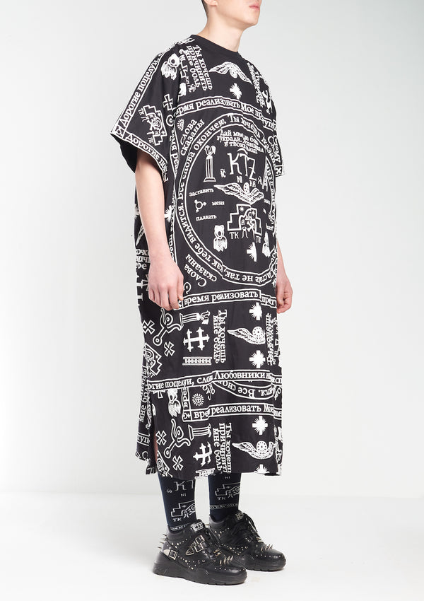 KTZ CAPSULE COLLECTION CHURCH PRINT KAFTAN