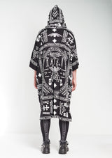 KTZ CAPSULE COLLECTION CHURCH PRINT HOODED KAFTEN
