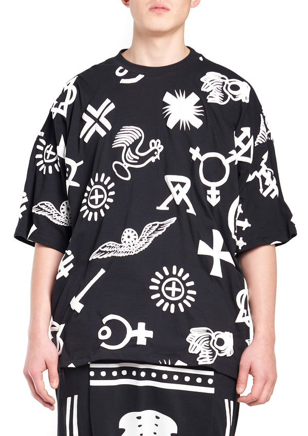 KTZ CAPSULE COLLECTION CHURCH PRINT PATCHES OVERSIZE T-SHIRT
